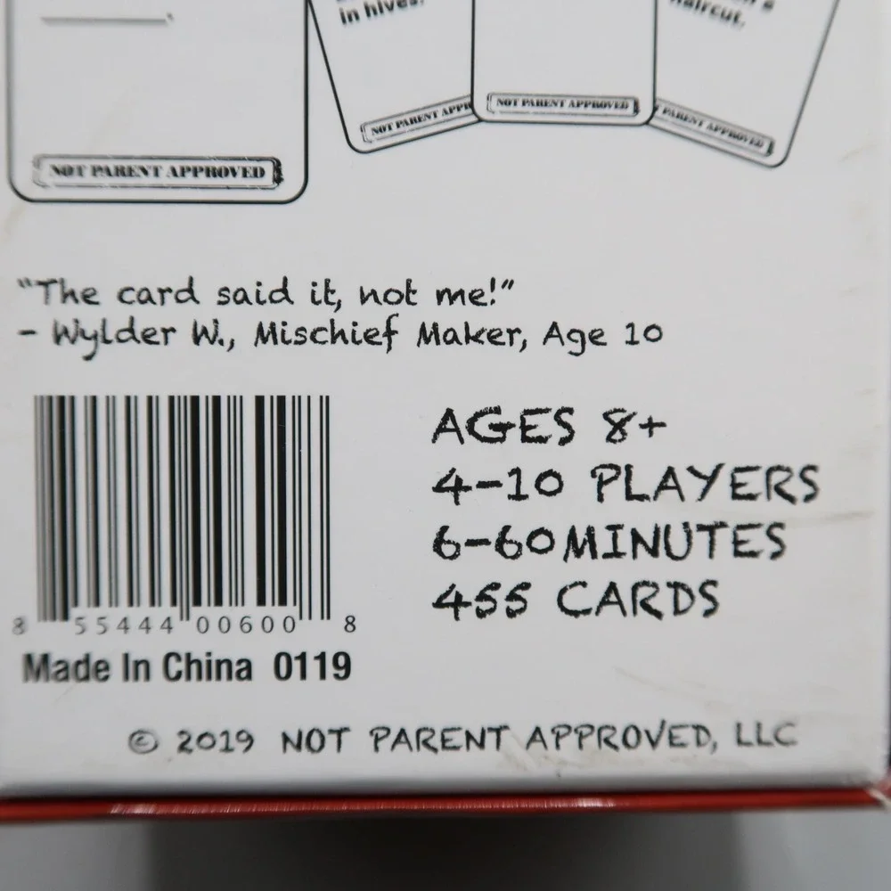 Game‎ Lot Never have I ever, Not Parent Approved, Exploding Kitten, Word Teaser